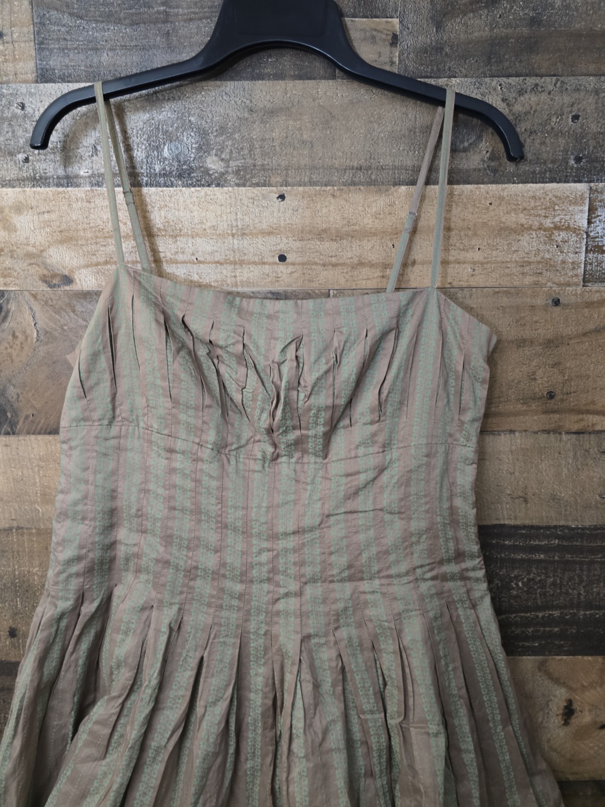 Isaac Mizrahi Pleated Corset Cotton Dress Women 12 Boho Fairy Cottagecore Lined