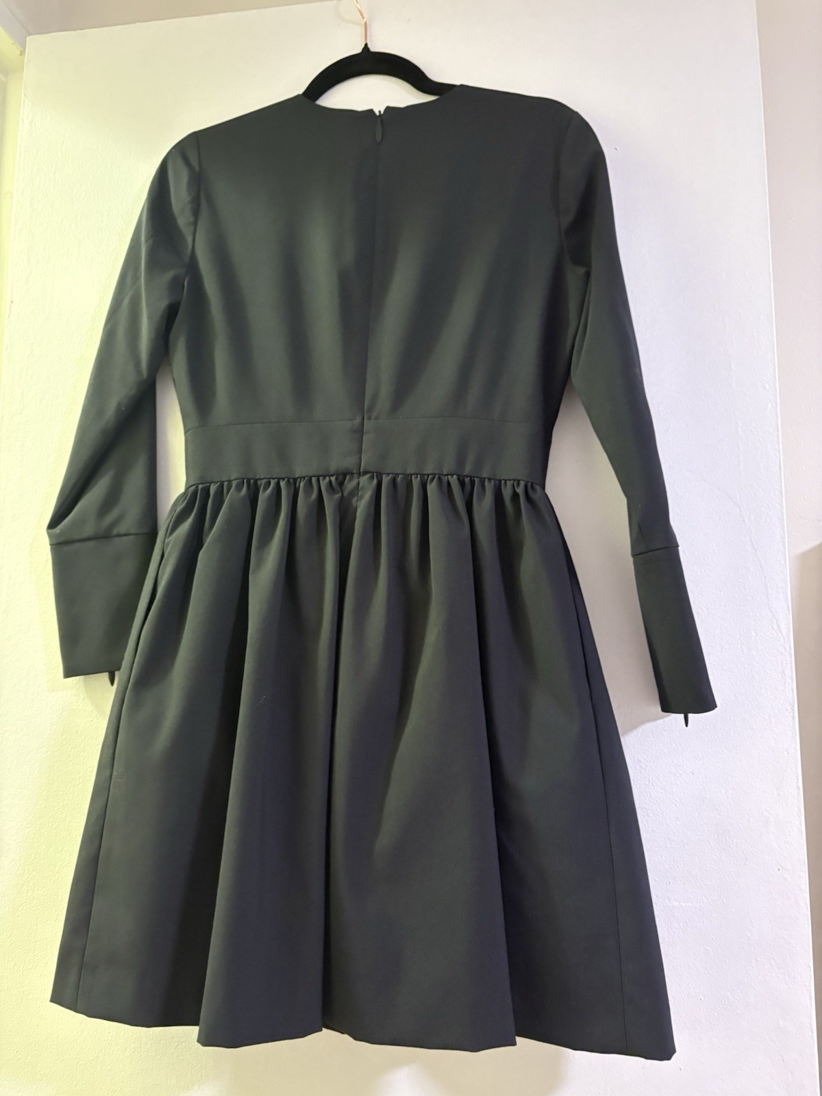 Vintage Juicy Couture Black Solid Round Neck Long Sleeve Fit & Flare Dress 6