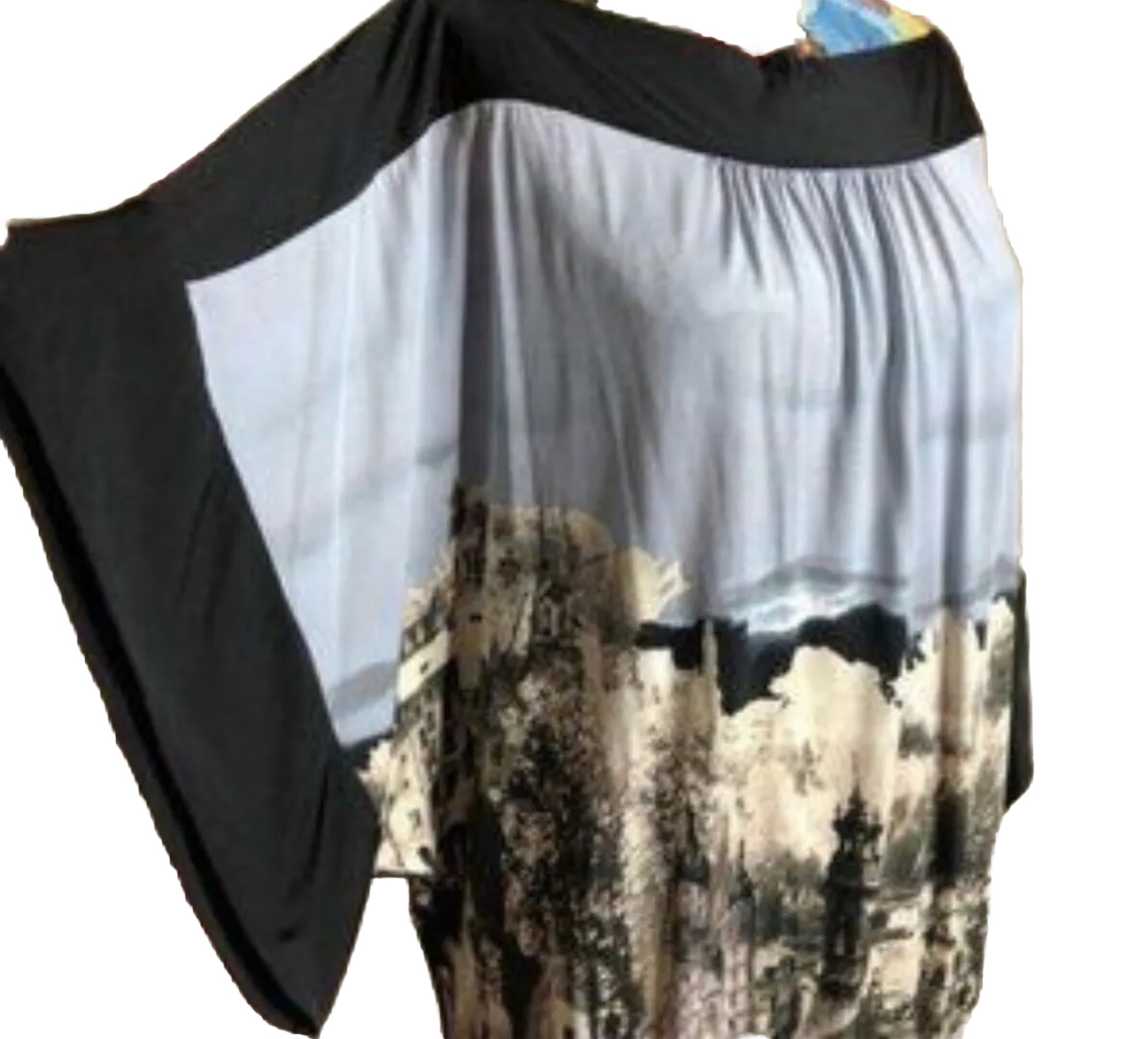 BCBGMAXAZRIA Cityscapes Tunic Original Price $148 Color GRNOCHRECO Size XS