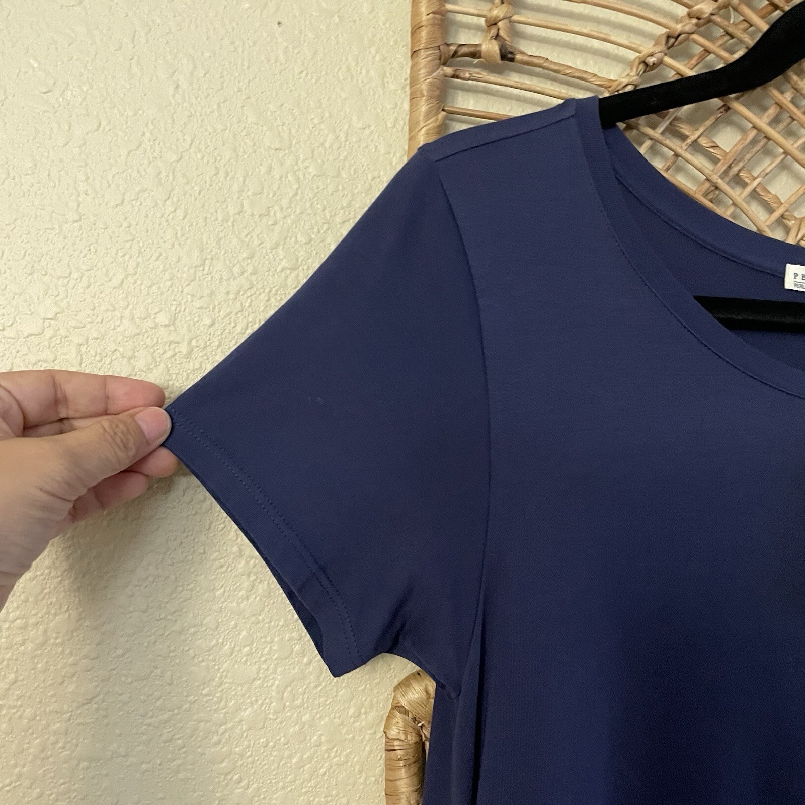 Peruvian Connection Brigitte Dress Pockets Blue Sapphire Women’s Sz XS B33