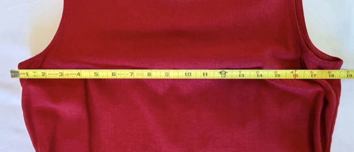 Coldwater Creek Red Linen Rayon Maxi Dress M Sleeveless A Line Dress Resort Y2K