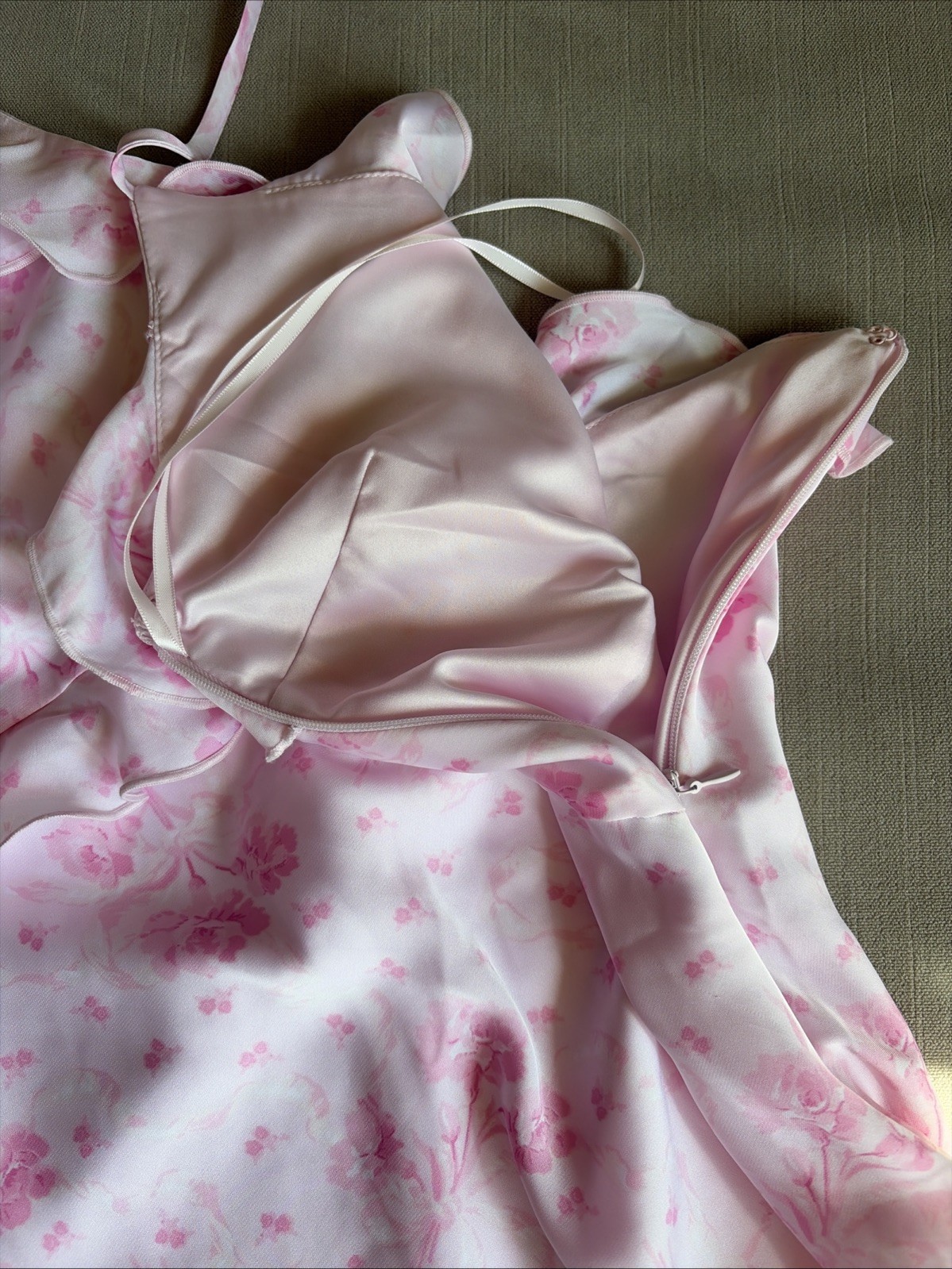 VS PINK x LoveShackFancy HalterMidi Dress Sz XS $129