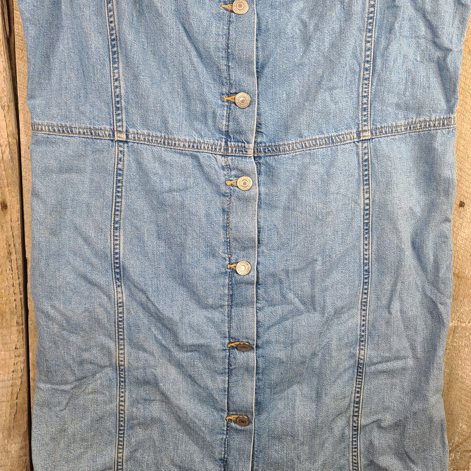 Levi’s Alisha Way Back When Denim Short Dress Blue Jean Sleeveless Size XL