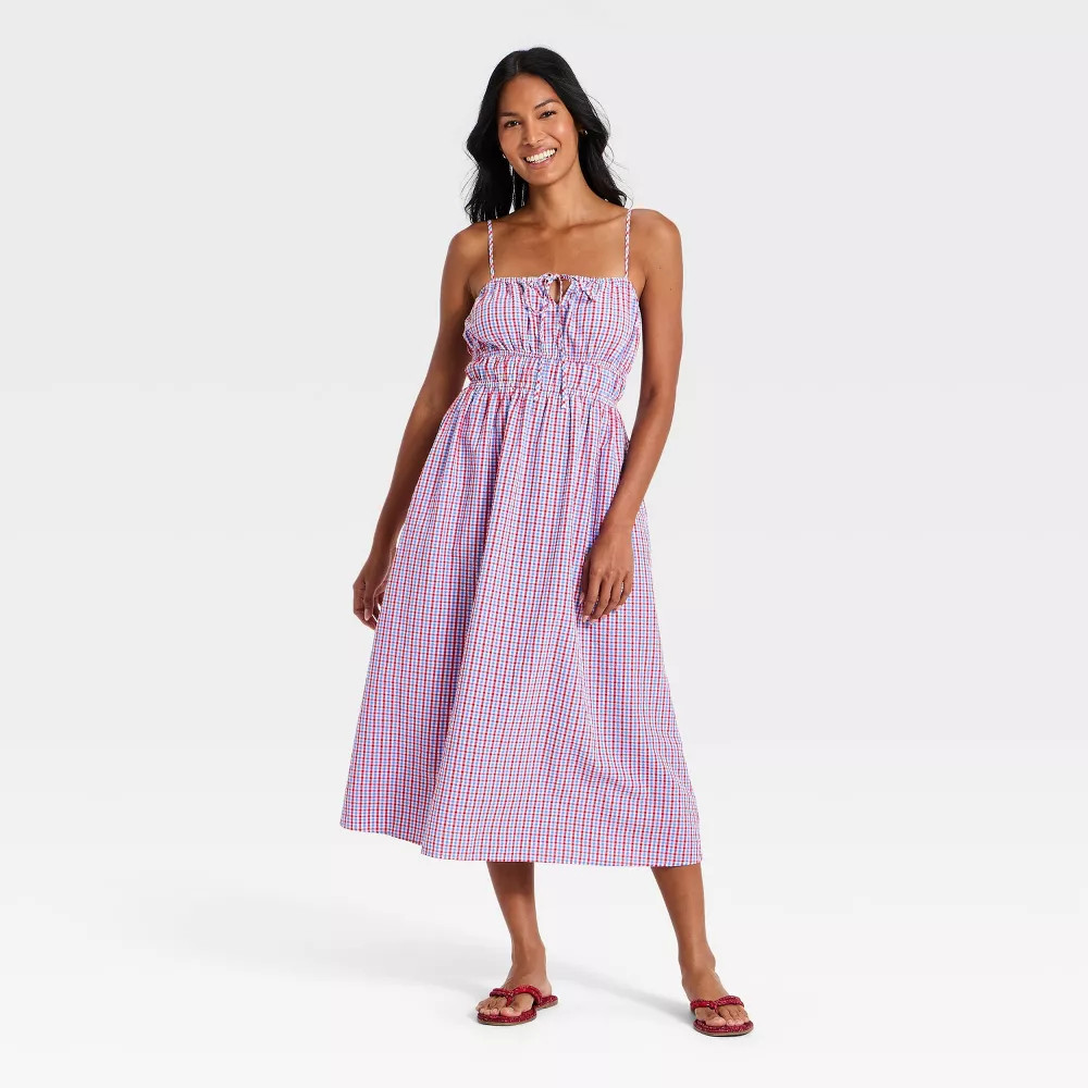 Women Maxi Sundress – Universal Thread Multicolor Gingham XS