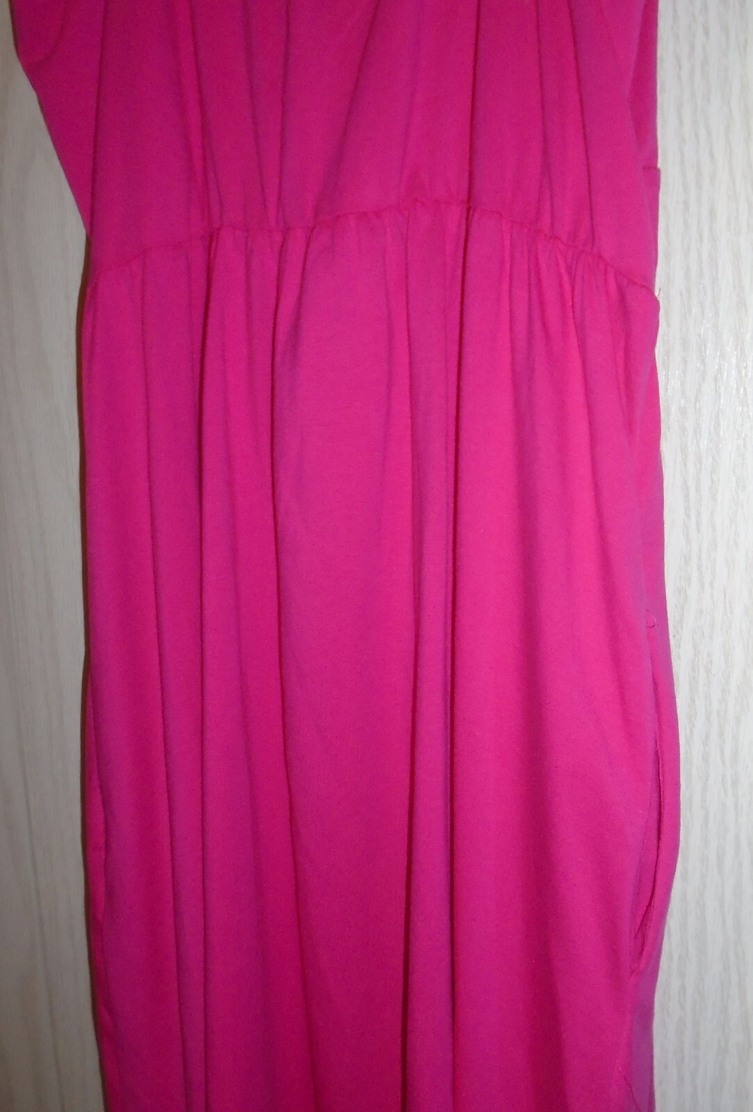 Vote Pretty Keyhole Tie Neckline Pockets Babydoll Sun Dress Pink Size LARGE NWT