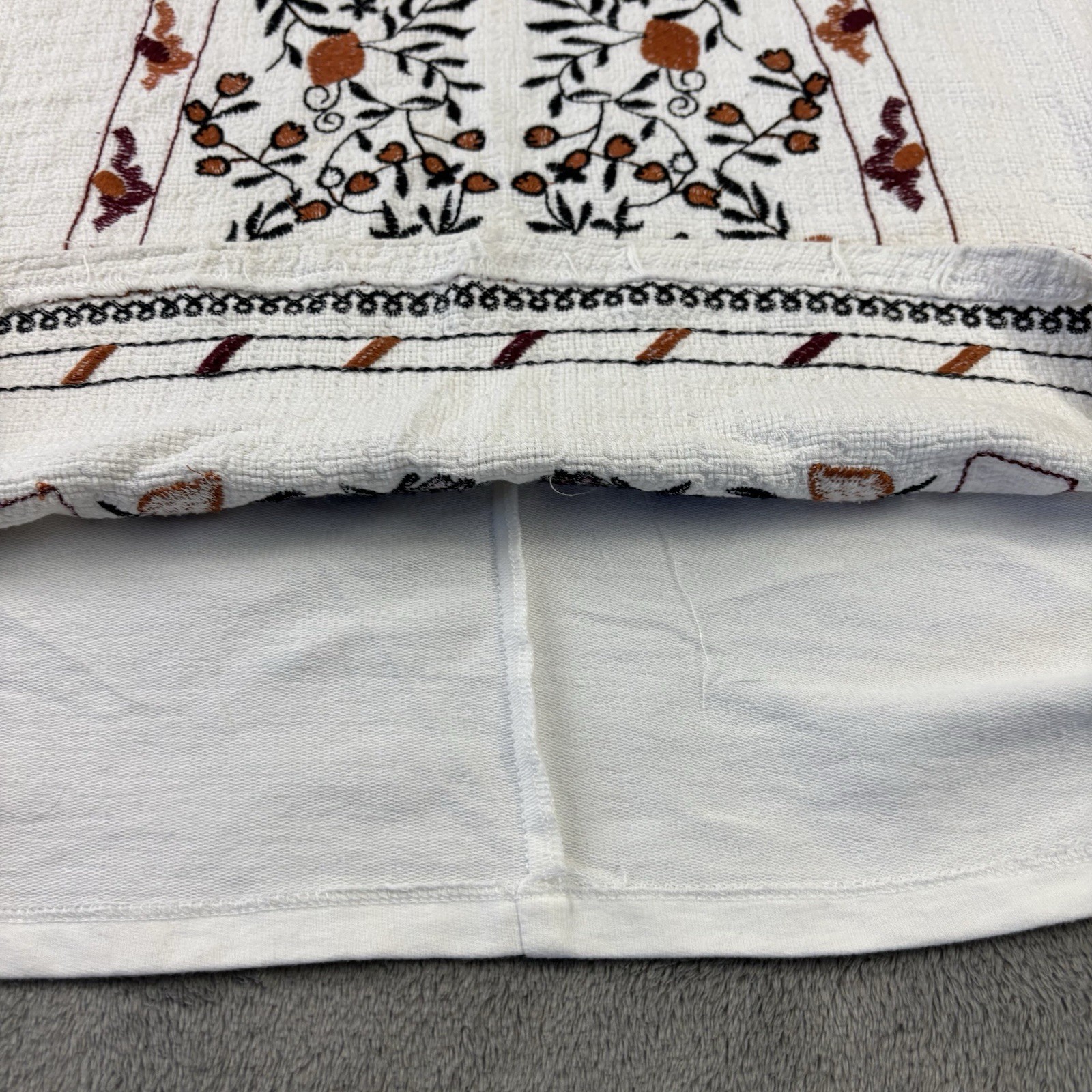 Alice Blue Tank Top Embroidered Linen Mini Dress Sz S Boho Cottage Core Peasant