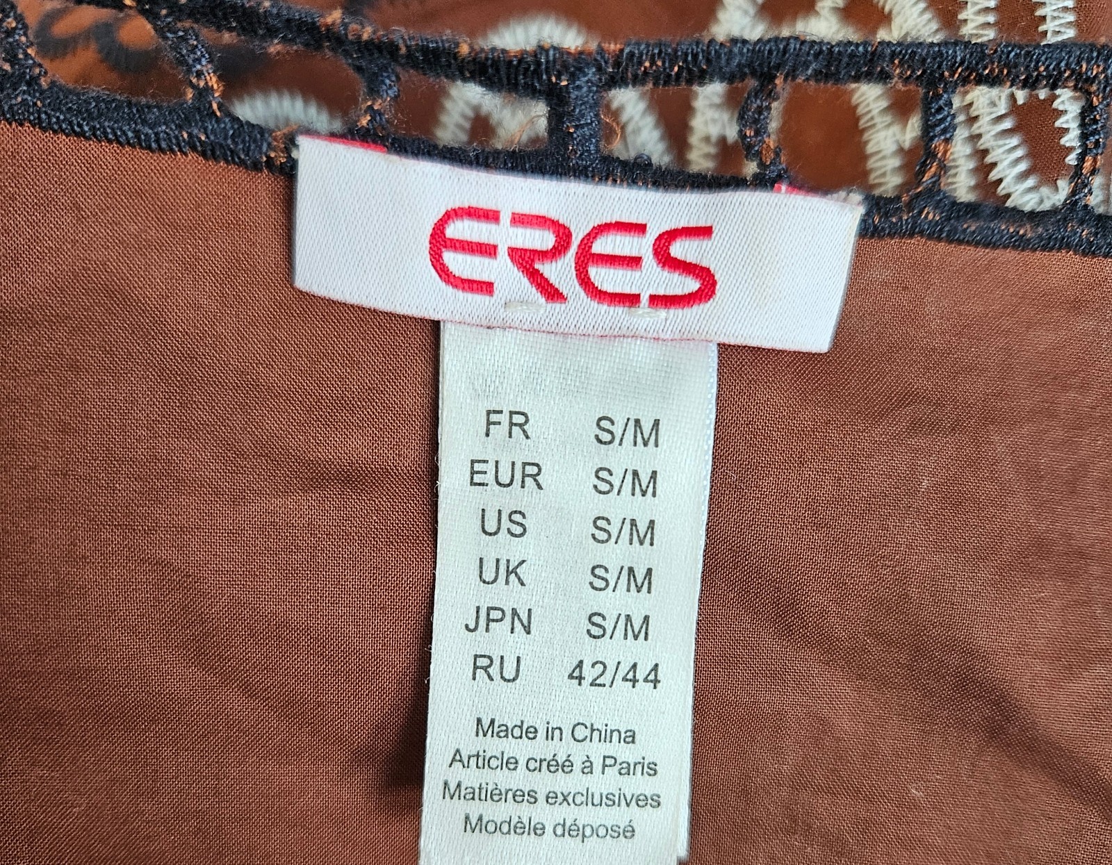Eres Brown Embroidered Kaftan
