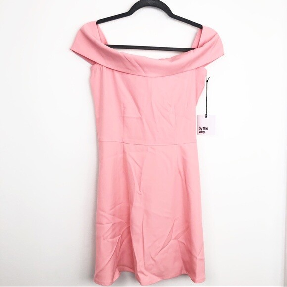 by the way. Size S Small Pink Off The Shoulder Mini Dress NWT Womens