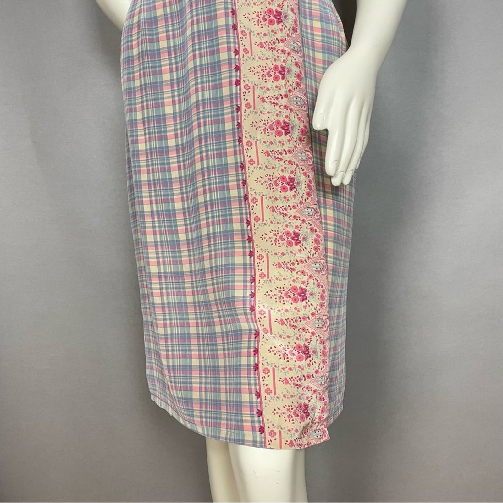 Plenty by Tracy Reese Wrap Dress Silk Plaid Women 10 Cap Sleeves Feminine V-Neck
