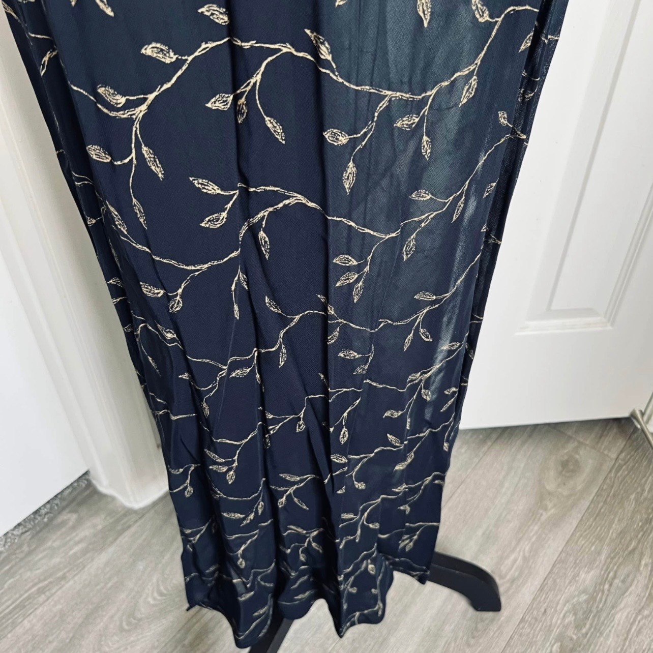 Vintage Sheer Black & Gold Oriental Qipao Chinese Style Dress Size 4