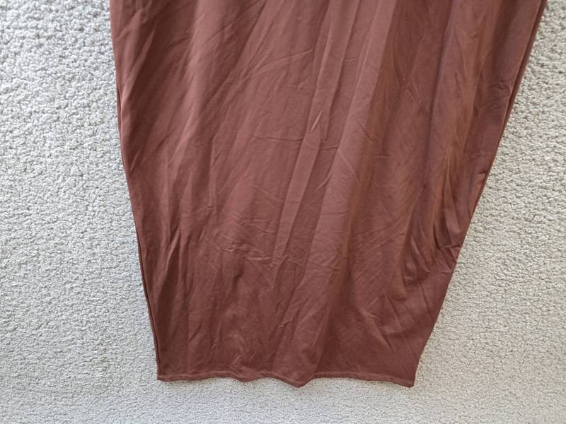 Kenneth Cole Athletic Stretch Maxi Slip Dress Women’s L Deep Chestnut Pullover