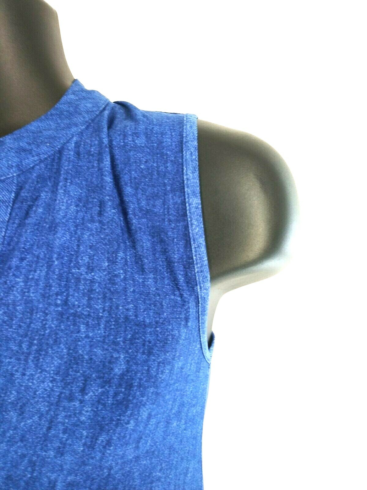 SJS Womens Shift Dress SIZE S Sleeveless Floral Blue Polyester Spandex