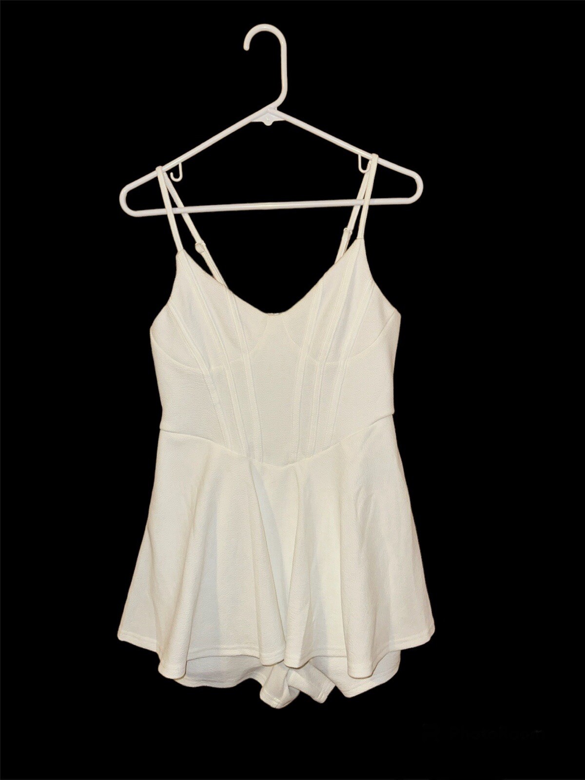 Shein White Two Layer Camisole Romper Women’s Size Large