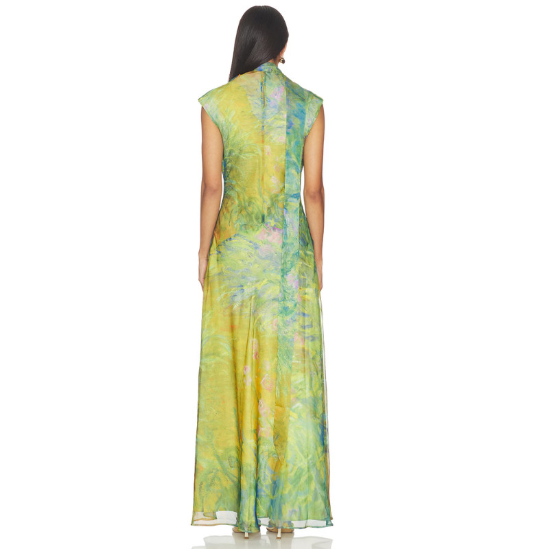 Yellow The Label Irises Monet Maxi Dress – Path Of Irises