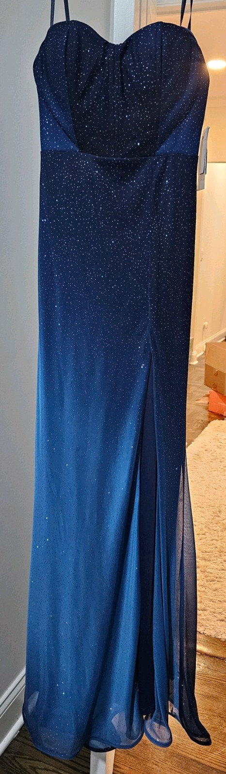 Violet Weekend Women’s Evening Dress Blue Sparkle, Size 1/2