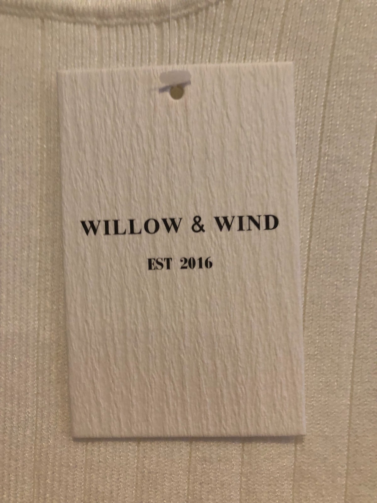 NWT Willow & Wind White Knit Sleeveless Fit and Flare Mini Dress – Size Large