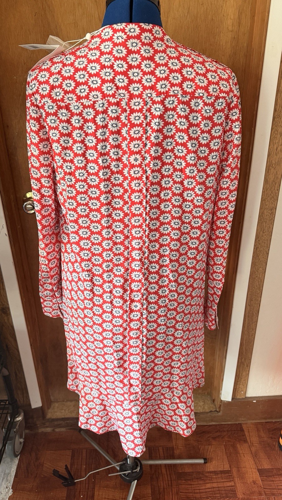 Tory Burch Nantucket Red Primrose Cora Silk Size 8 Dress NWT