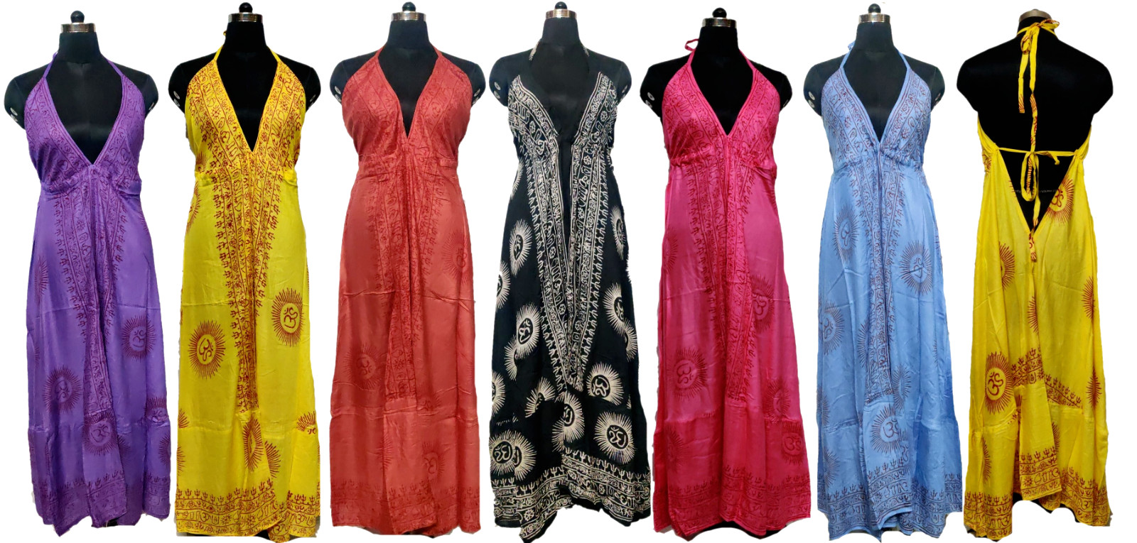 Deal Lot 50pc Indian Hippie Tie Dye Backless Sundress Gypsy Indian Beach Wear