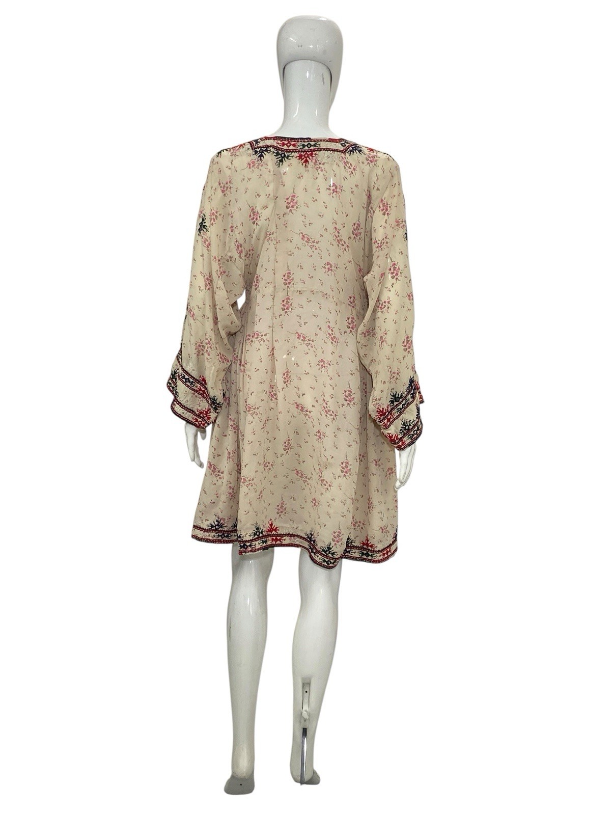 Isabel Marant Etoile Inesia Embroidered Kaftan Style Women Mini Short Dress S 36