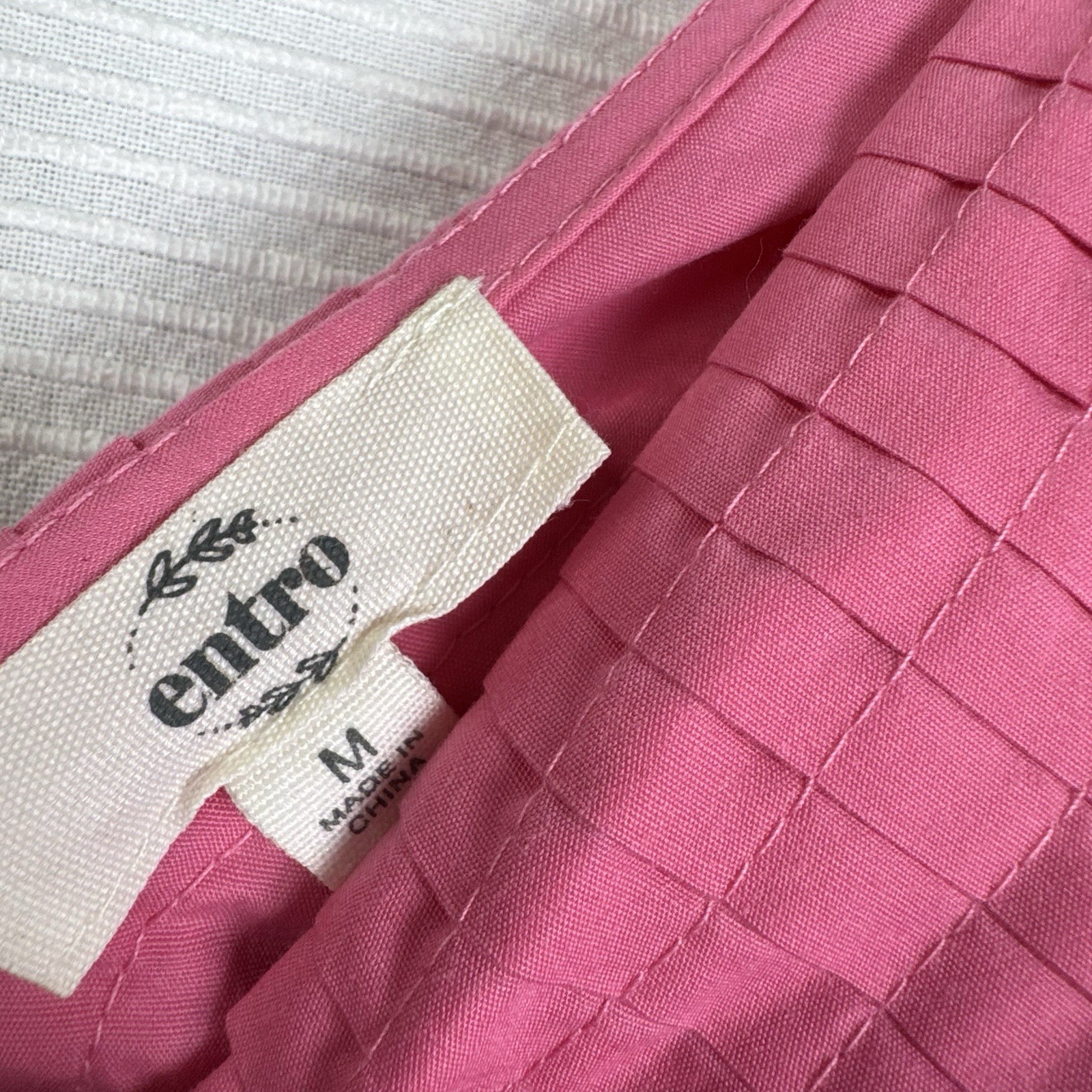 Pink Ruffle Flutter Pleated VNeck Mini Lined Dress Sleeveless Cotton Medium