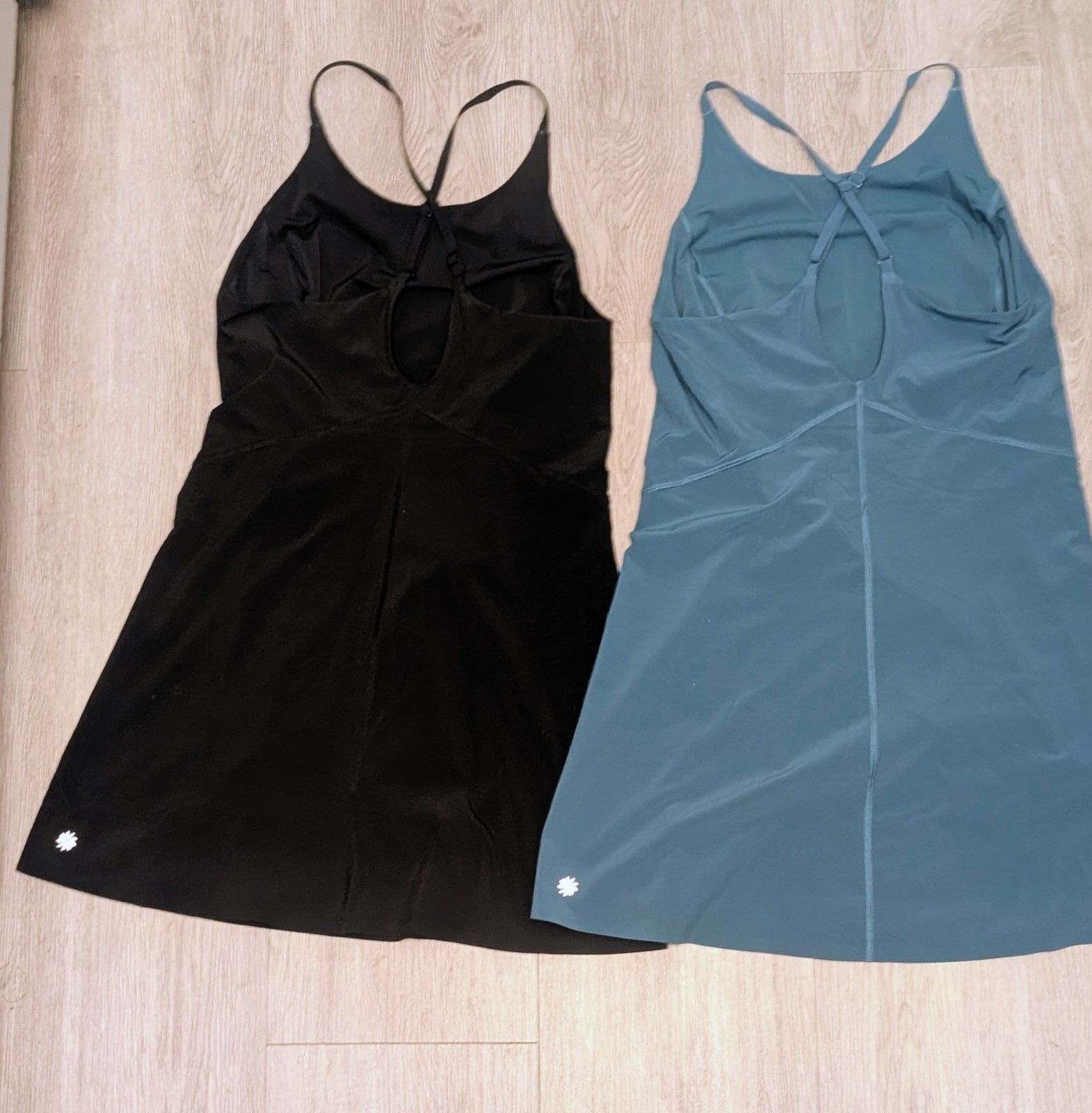 Two – Athleta XS Infinity Dresses Black and Teal for tennis or pickleball