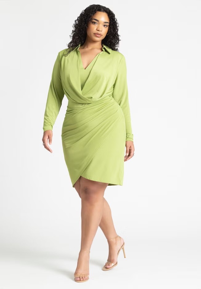Eloquii Strong Shoulder Mini Dress
