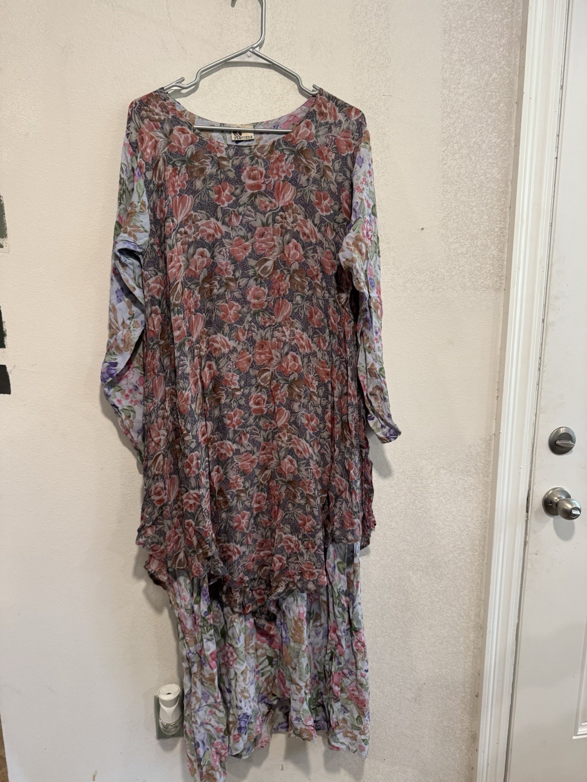 Flower Brand Floral Tiered Dress Boho Garden Beachy Hippie Size M