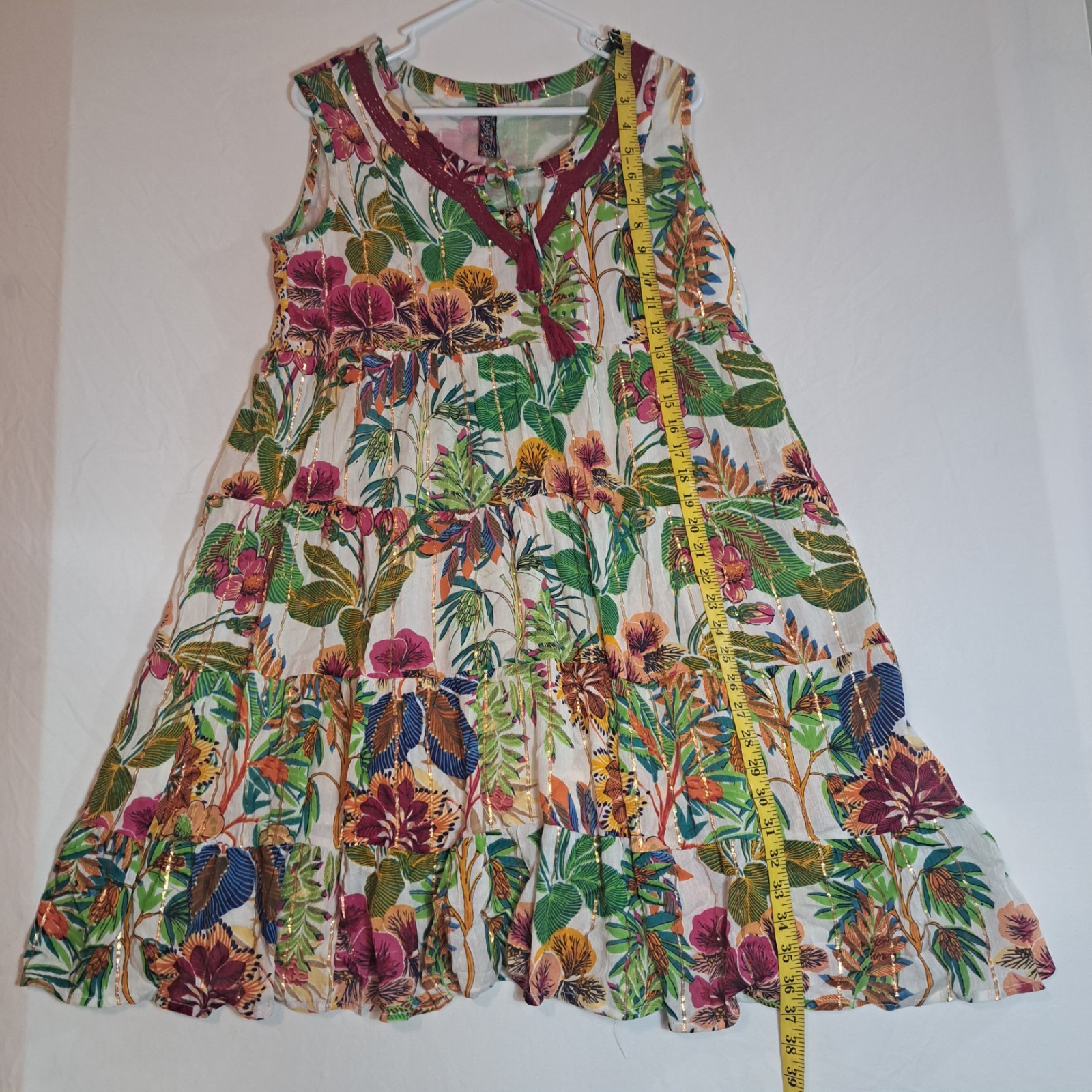 NWT Anthropologie Me 2 Magic Sz Large tuni Mini Dress Floral NEW