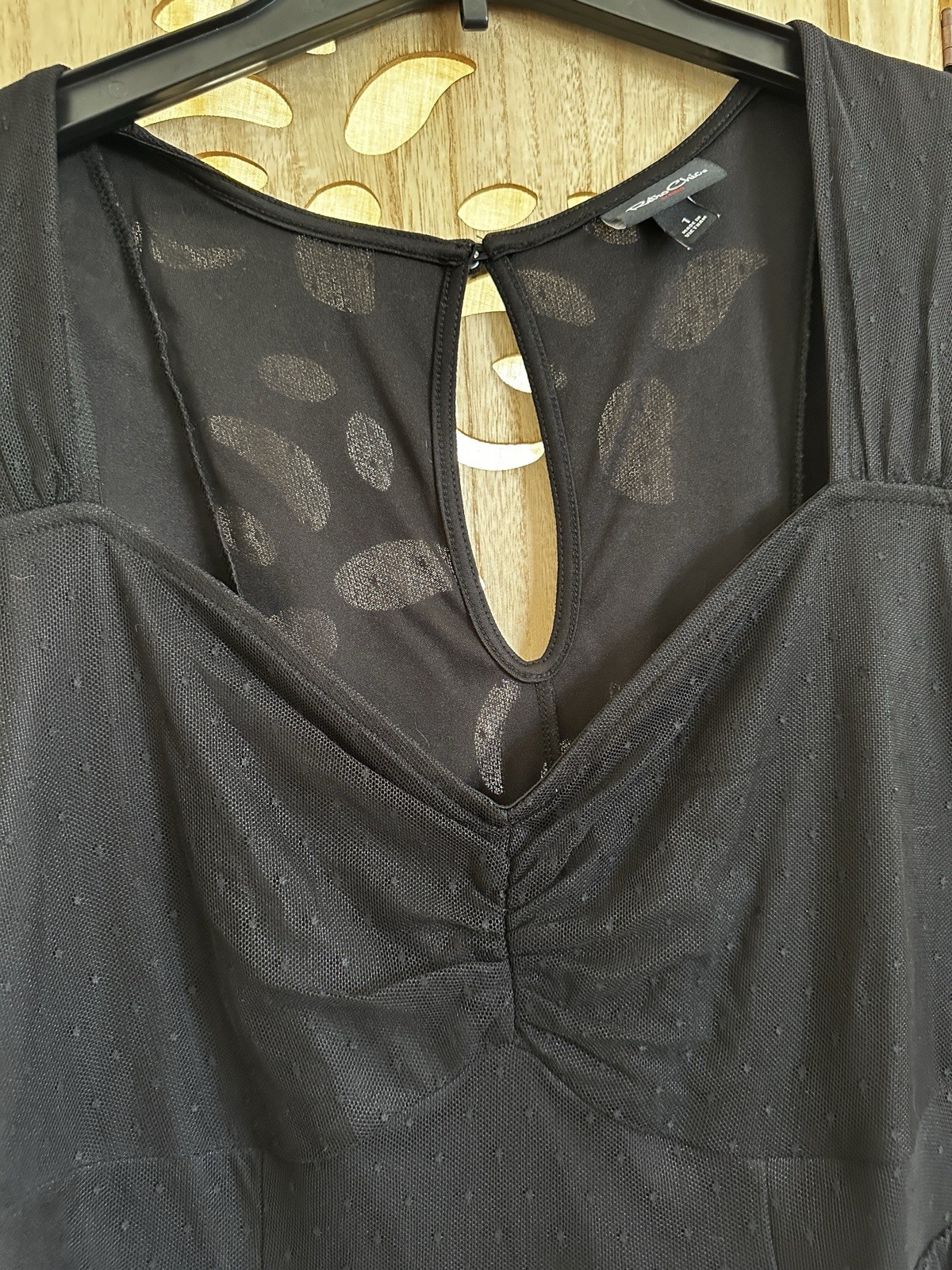 Torrid (1) Black Retro Chic Flock Dot Mesh Fit & Flare Swing Dress, XL 14-16