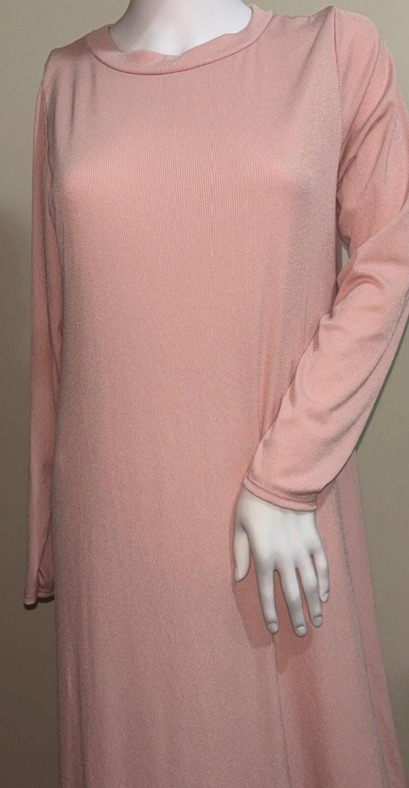 Abaya Plain Long Under Abaya Modest Pink 56 Inches Length