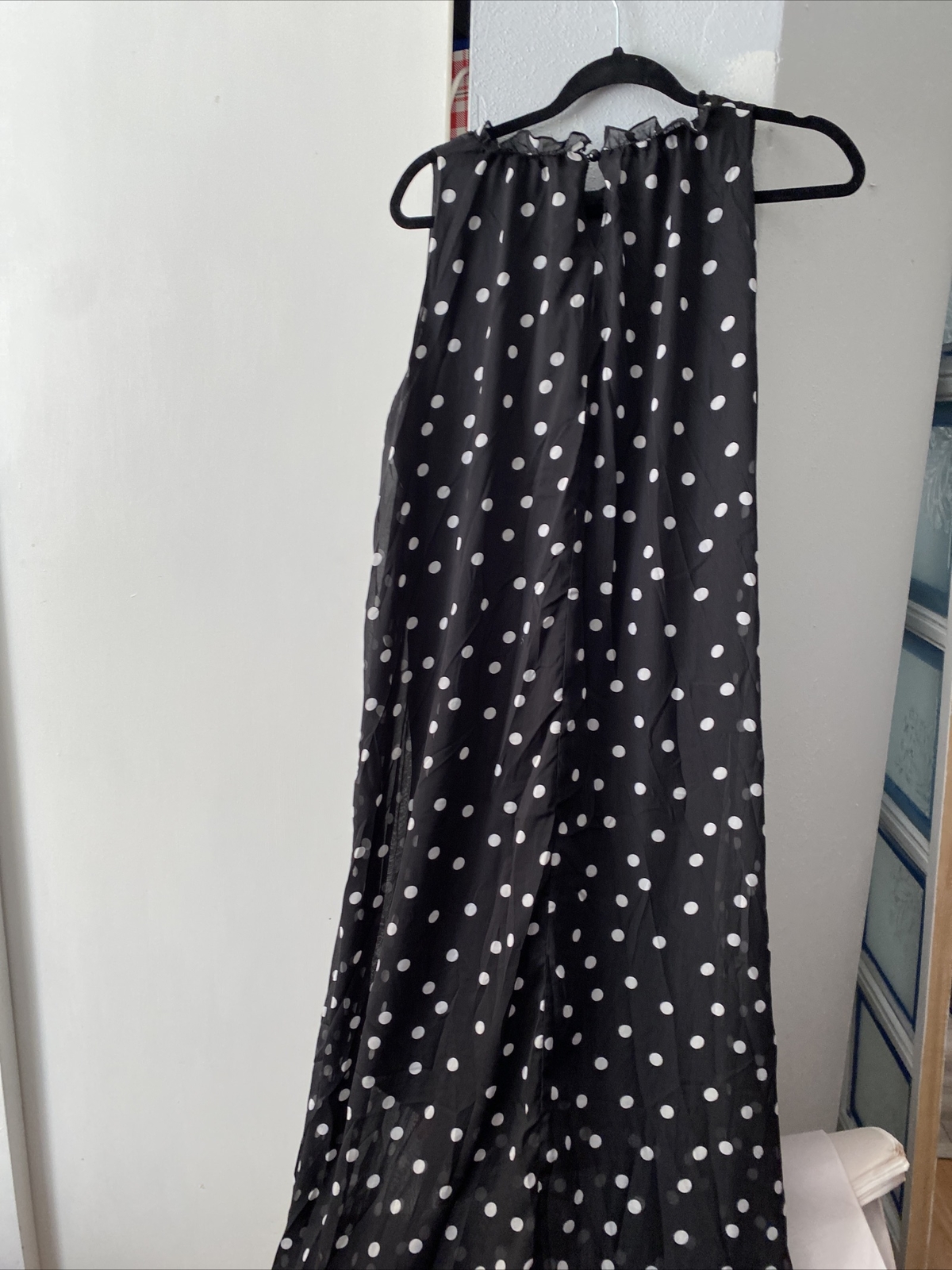 Sucrefas Maxi/ Tall Polka Dots Dress 12 : 58 Inches Long. Partially Lined