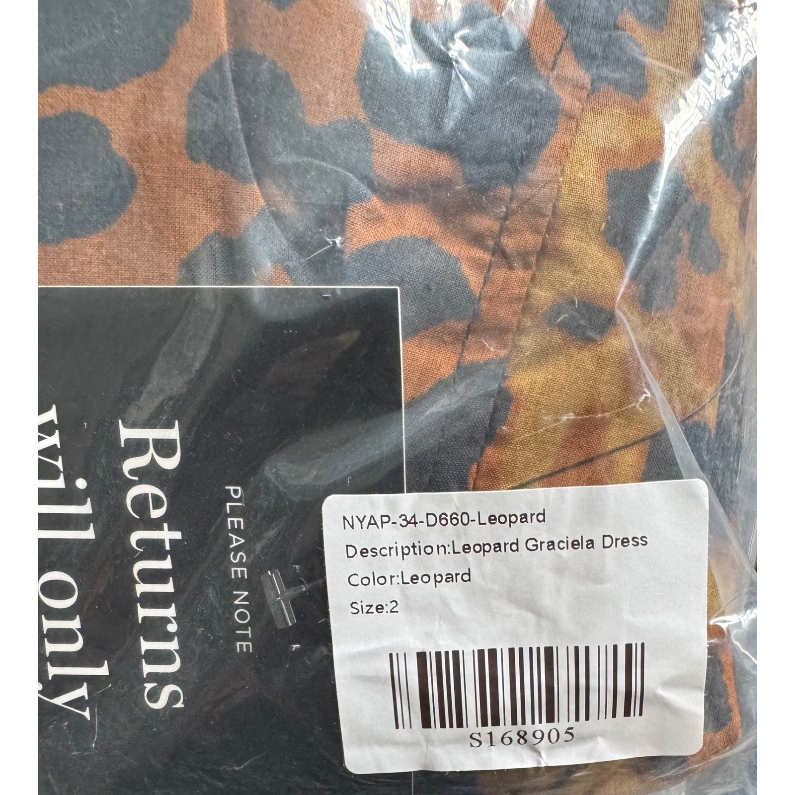 Tuckernuck Leopard Graciela Dress Brown Black Animal Print Midi Puff Sleeve 2