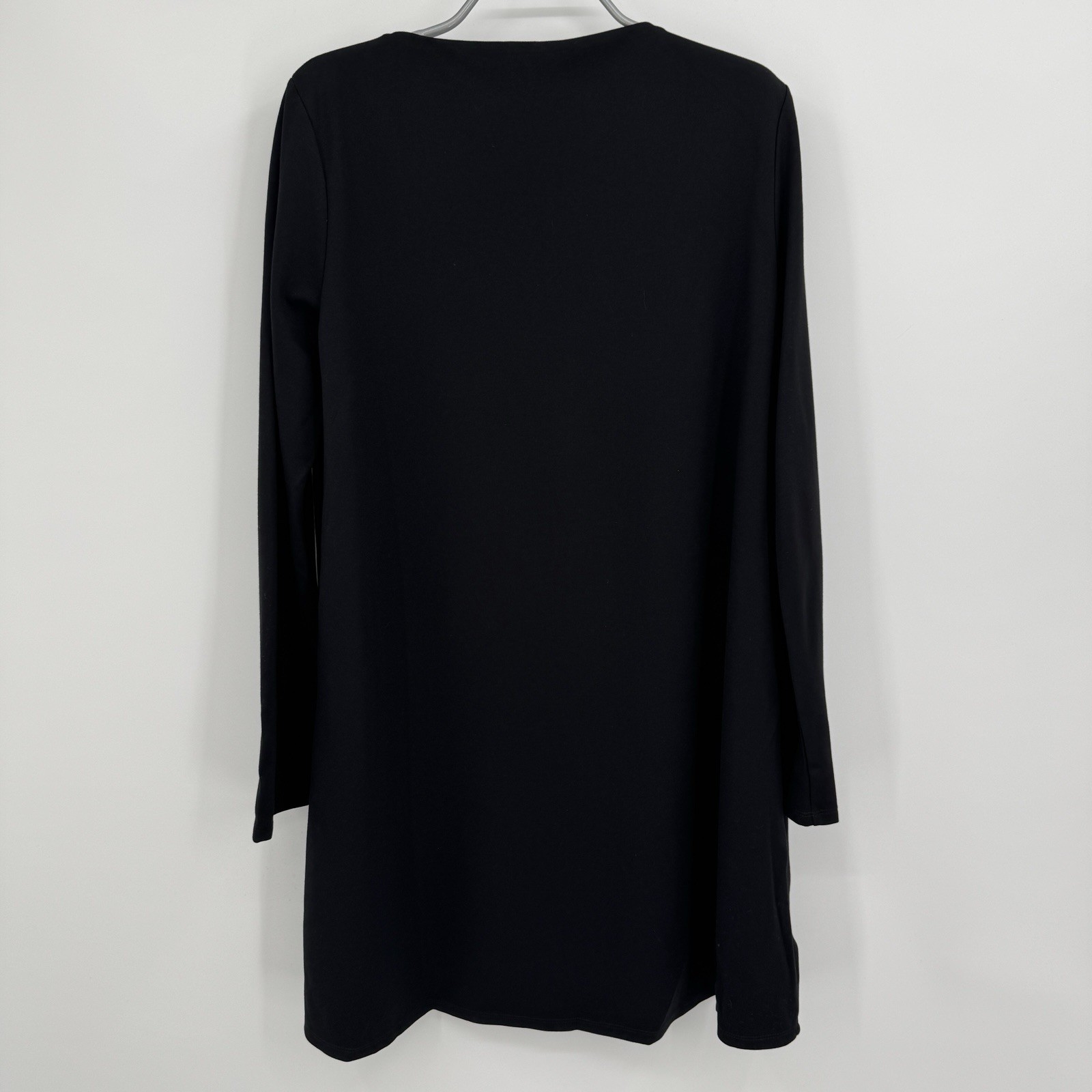 Tuckernuck Black Long Sleeve Middleton Dress sz L Mini Shift A-Line Square Neck
