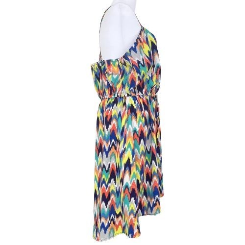 Women’s XL Chevron Print Spaghetti Strap Dress + Coach Bag!