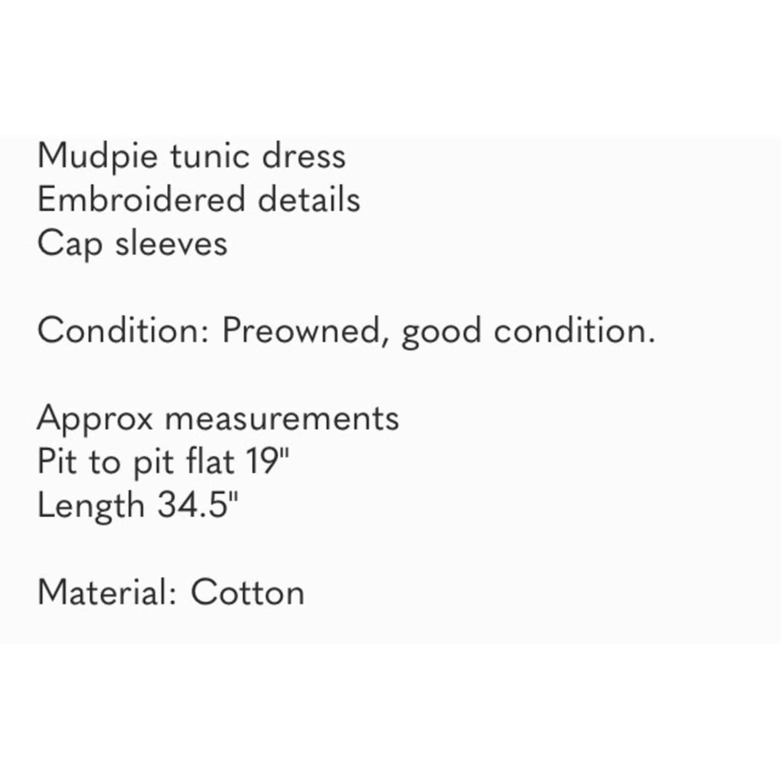 Mud Pie Bree Dress Chambray Embroidered Shift