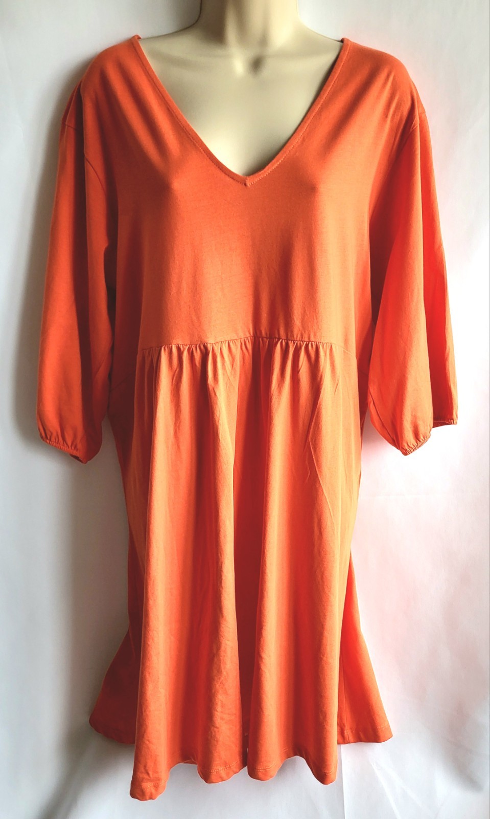 Mango Burnt Orange Casual Below Knee Length Dress, Size XL, Relaxed Fit, Casual