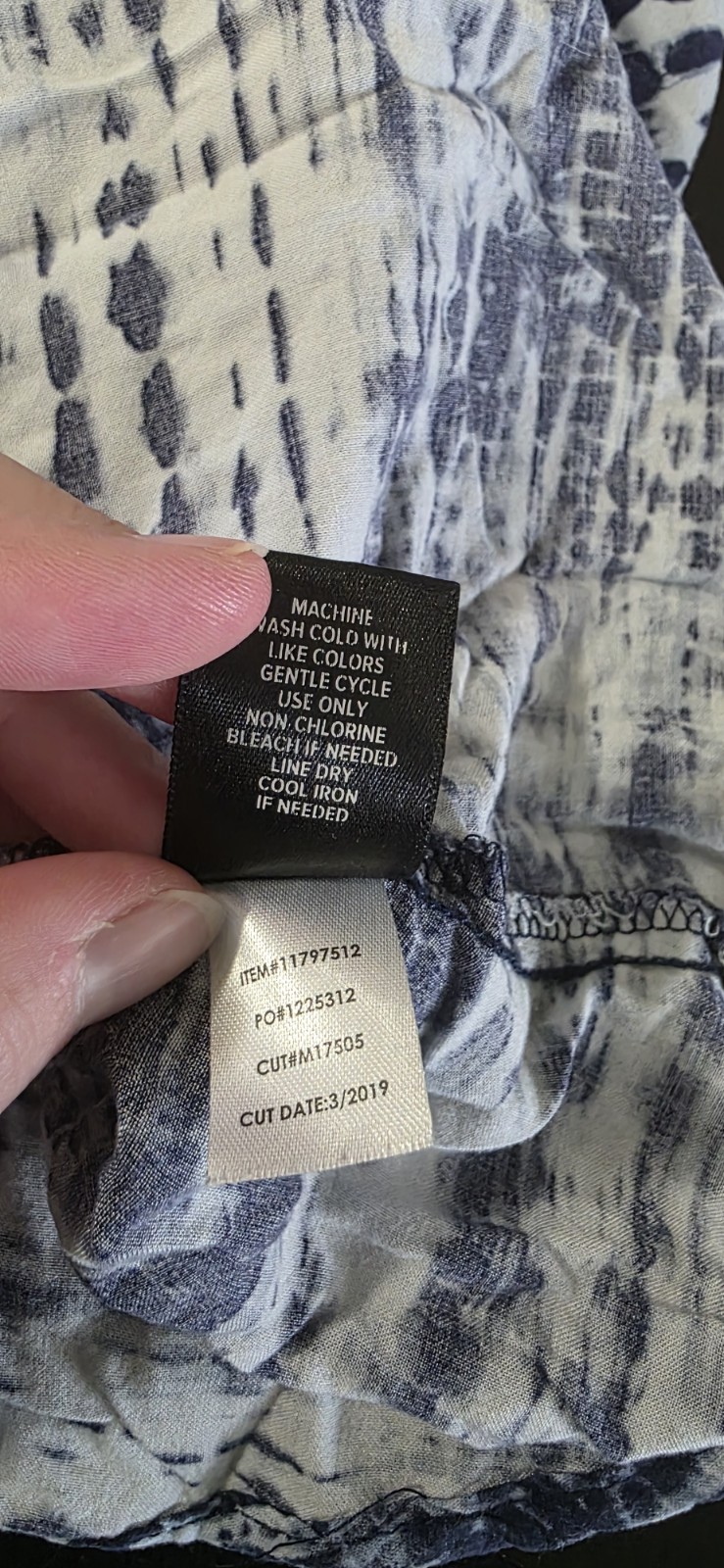 Torrid Mini Challis High-Low Skater Dress Blue Tie Dye With Pockets Size 3X #A85