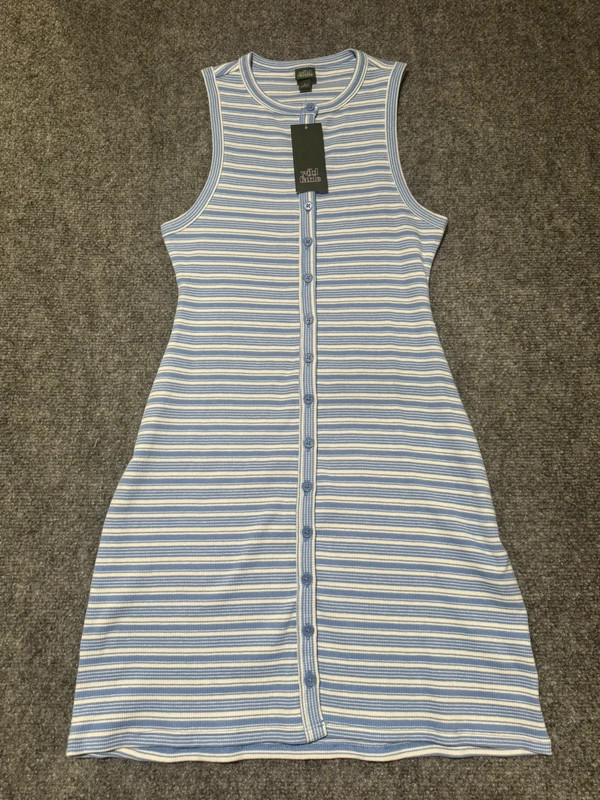 Wild Fable Ribbed Sleeveless Henley Tank Dress