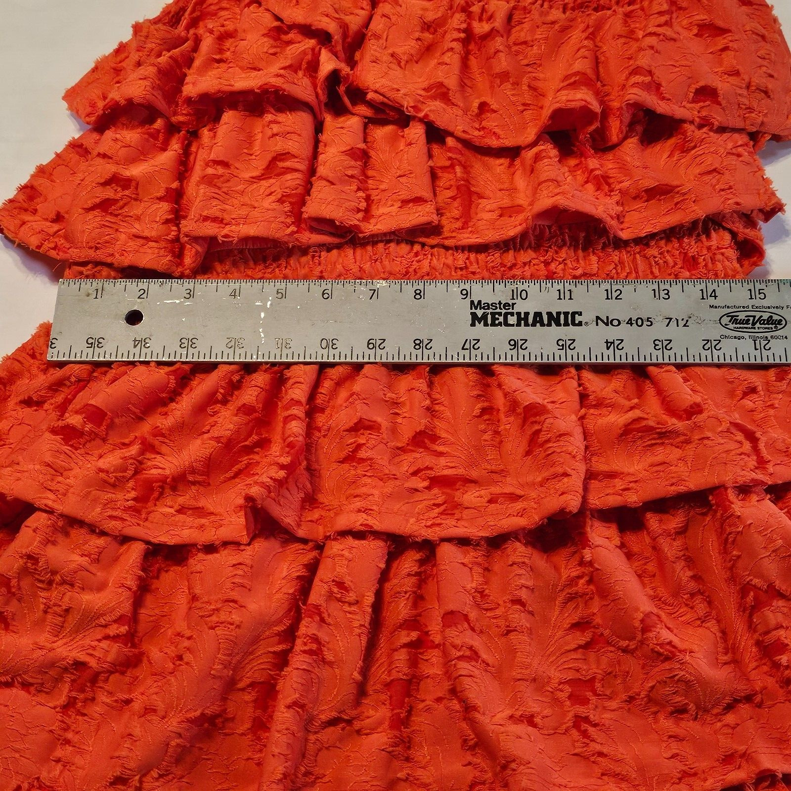 Womens One Shoulder Ruffled Tiered Dress SZ L Casual Party Cocktail Semi-Formal