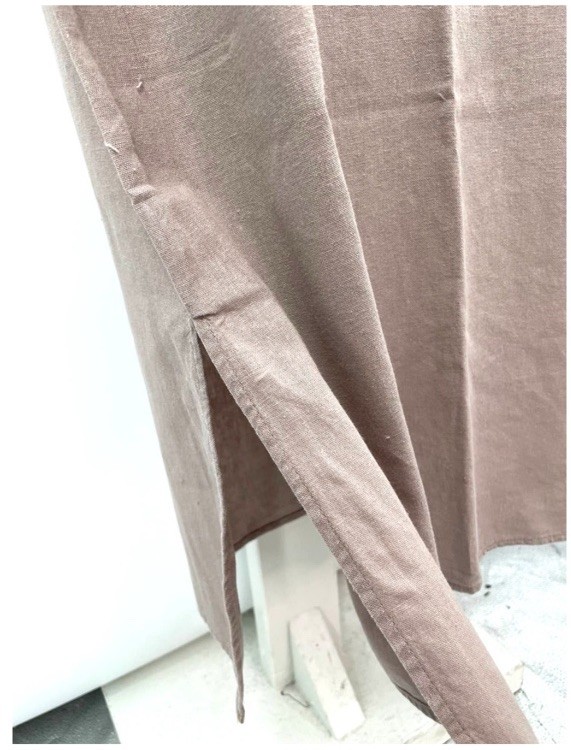 Cynthia Sleeveless Linen Shift Dress Beige/Black Embroidery sz. L/XL NWOT $ 145
