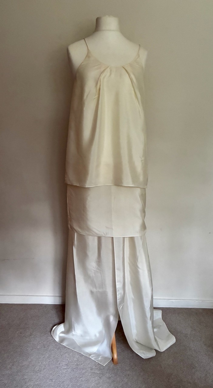 Acne Studios NEW – Satya Long Silk Dress, Ivory, EU 40 / UK 12, 100% Silk
