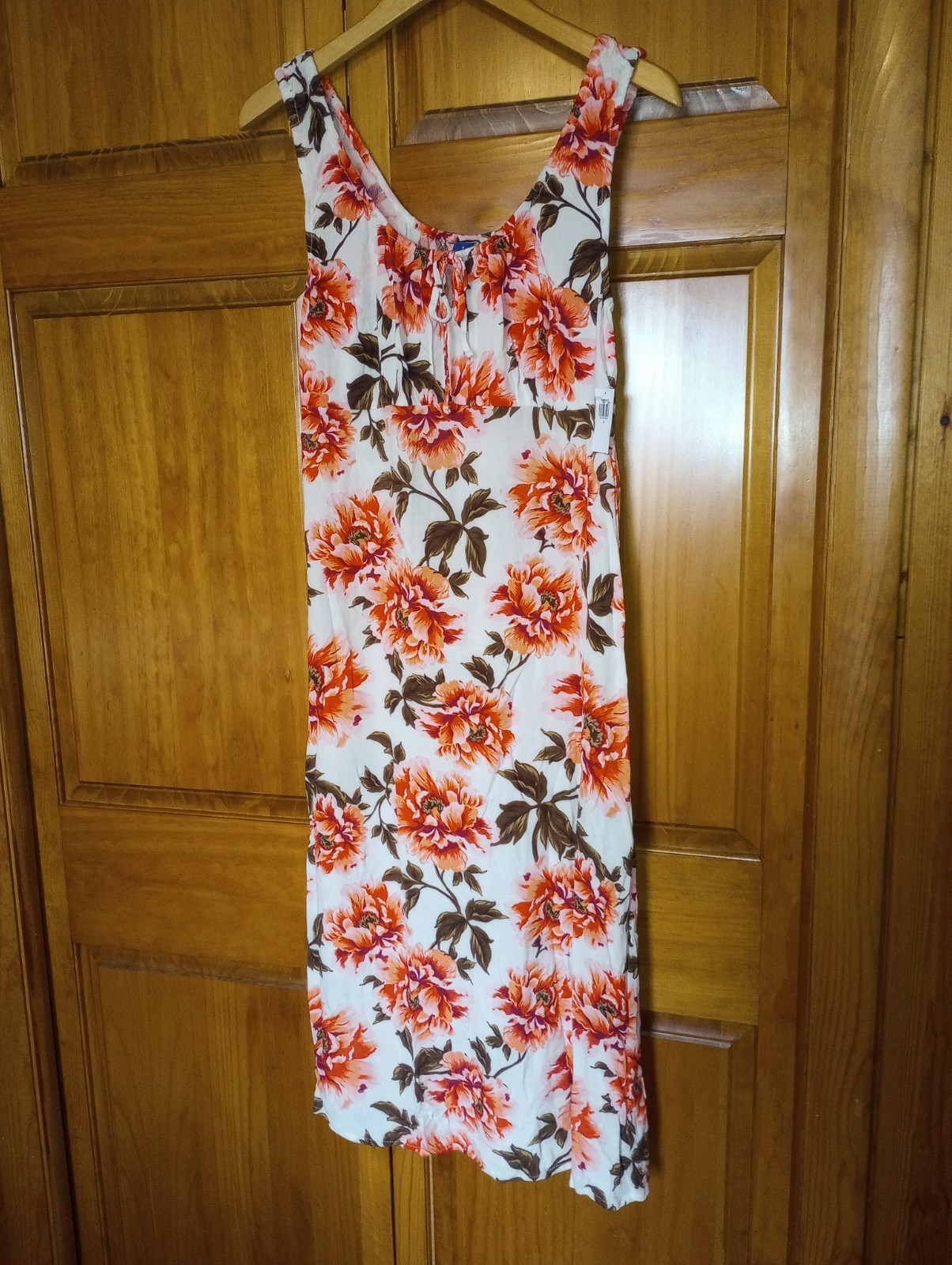NWT Old Navy Small Sleeveless Scoop Neck Floral Milkmaid Maxi Dress Rayon New