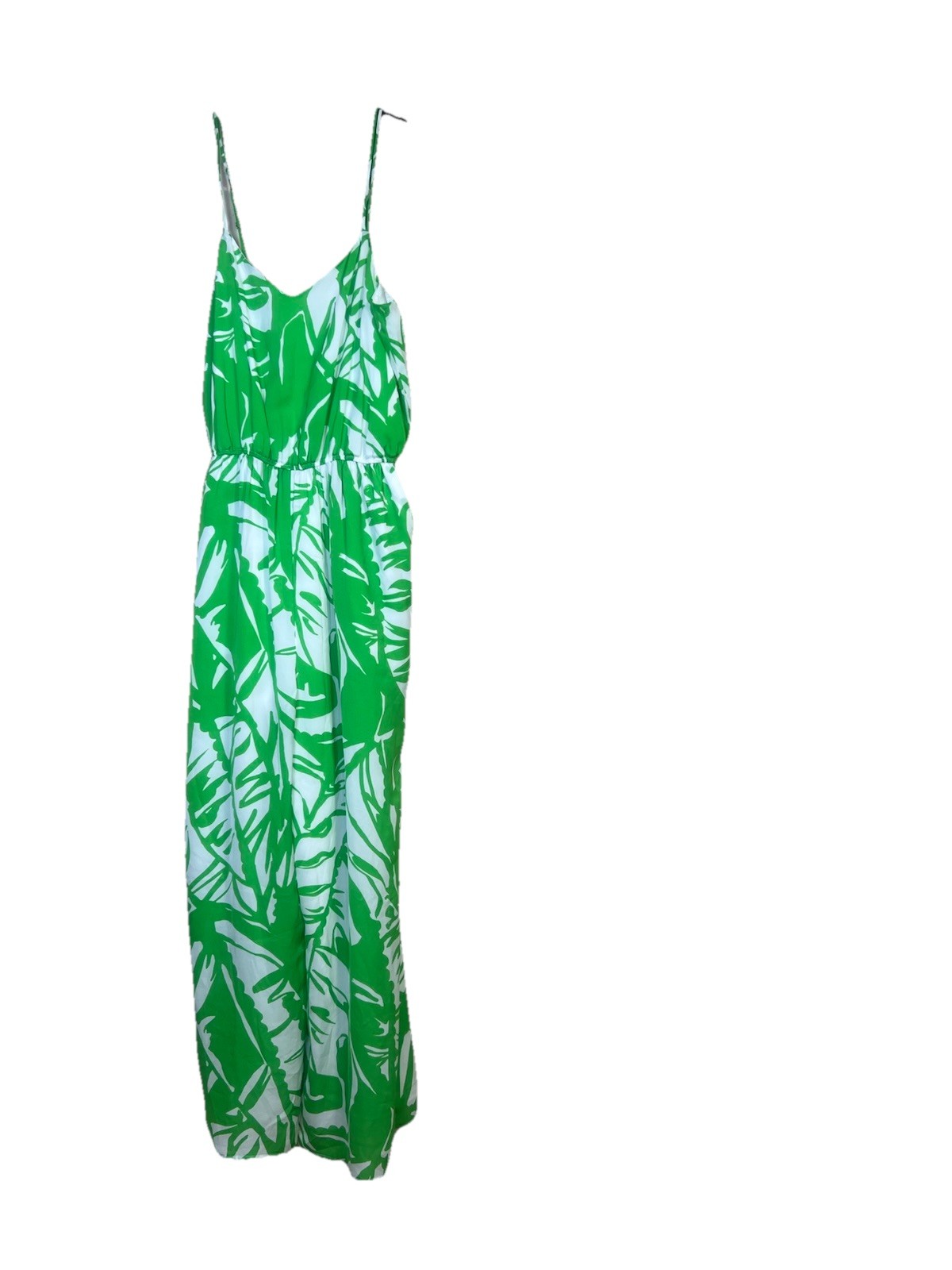 Lilly Pulitzer for Target Green White Palm Leaf Jumpsuit Wide-Leg Sleeveless M