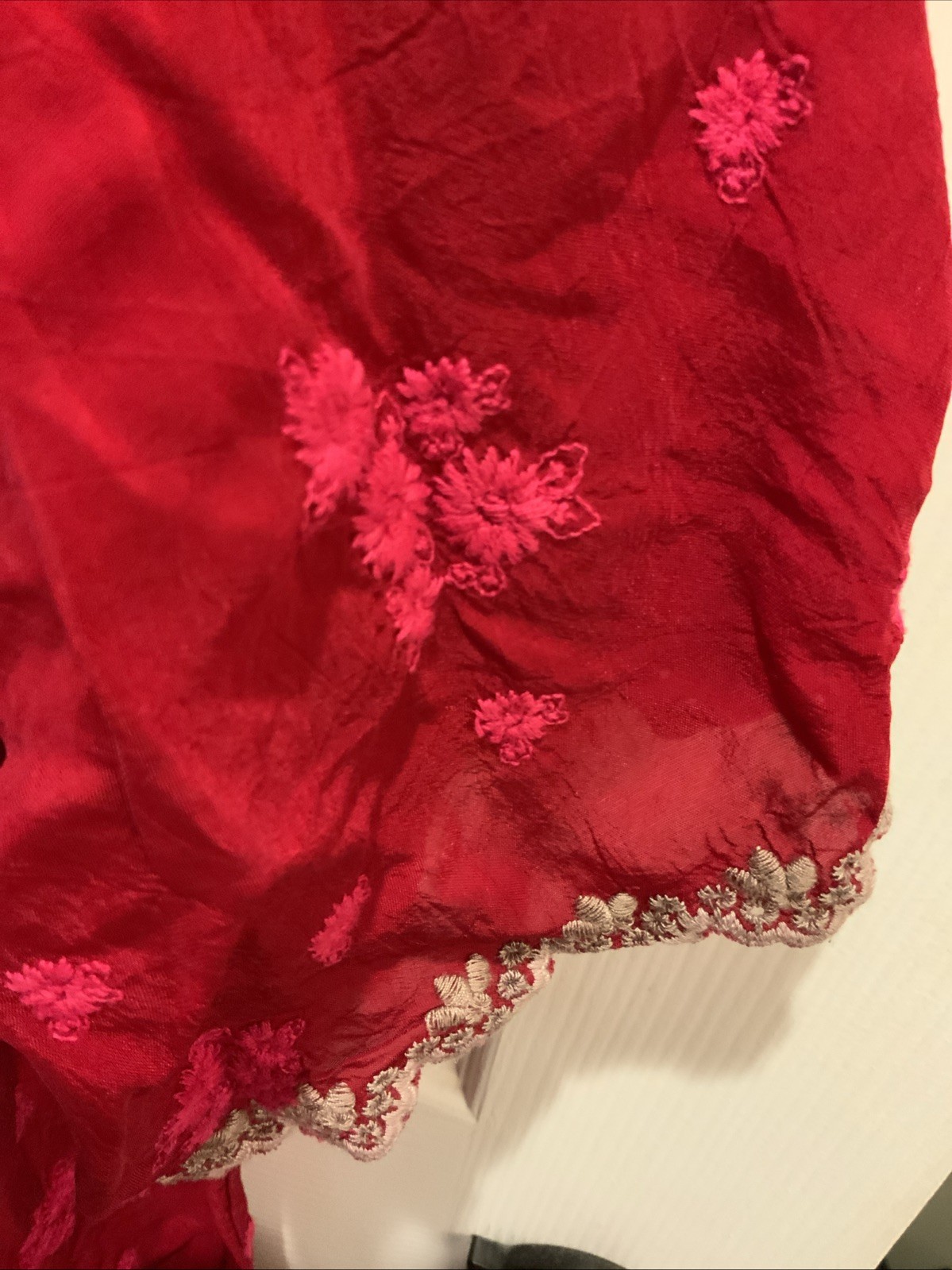 Johnny Was Beautiful Raspberry Eyelet Dress. Xl
