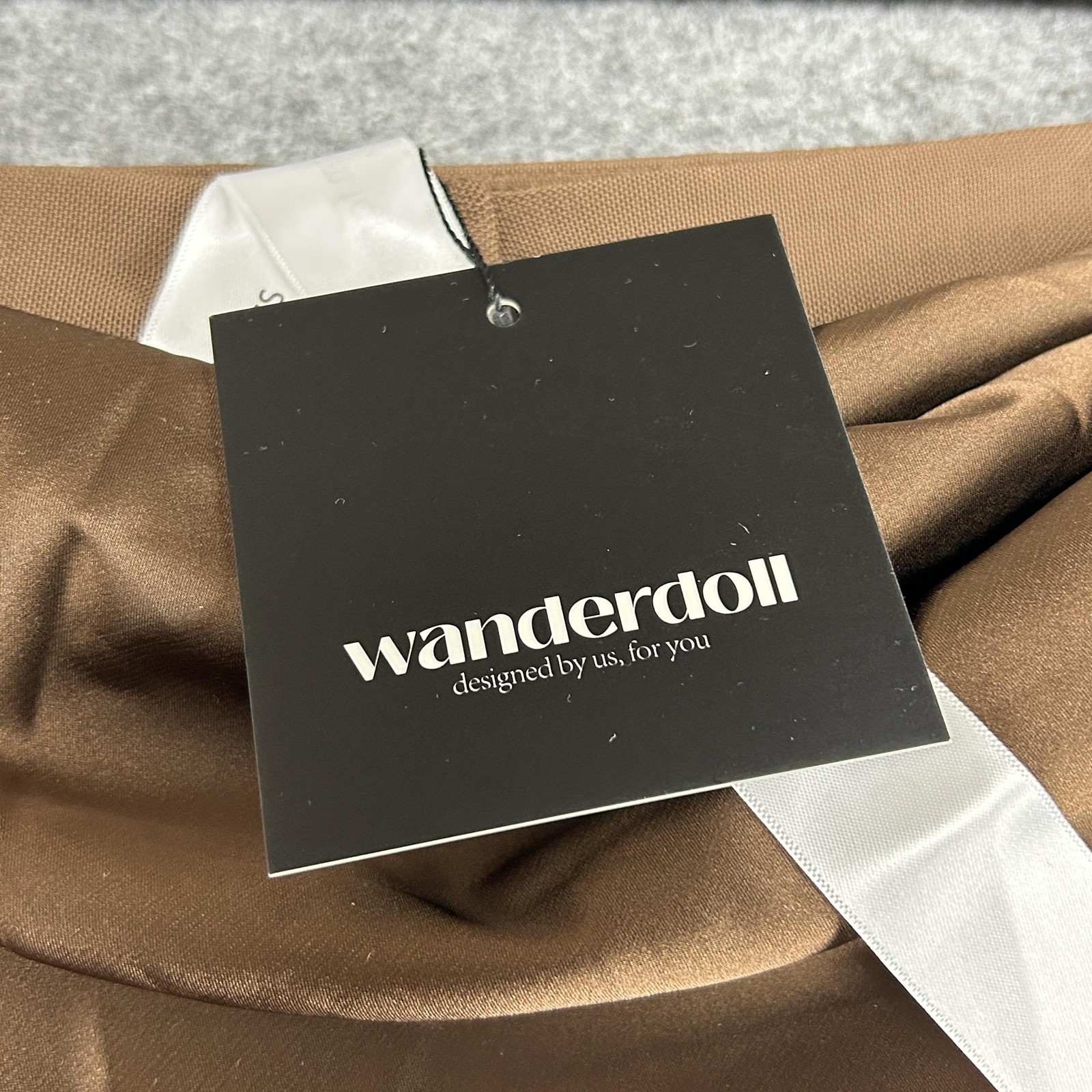 Wanderdoll Cole Dress Womens S Maxi Gown Drape Ruched Skirt & Top Set Brown