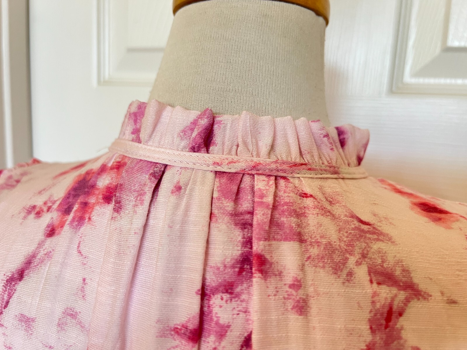 NINE WEST blouson mini dress size M pink