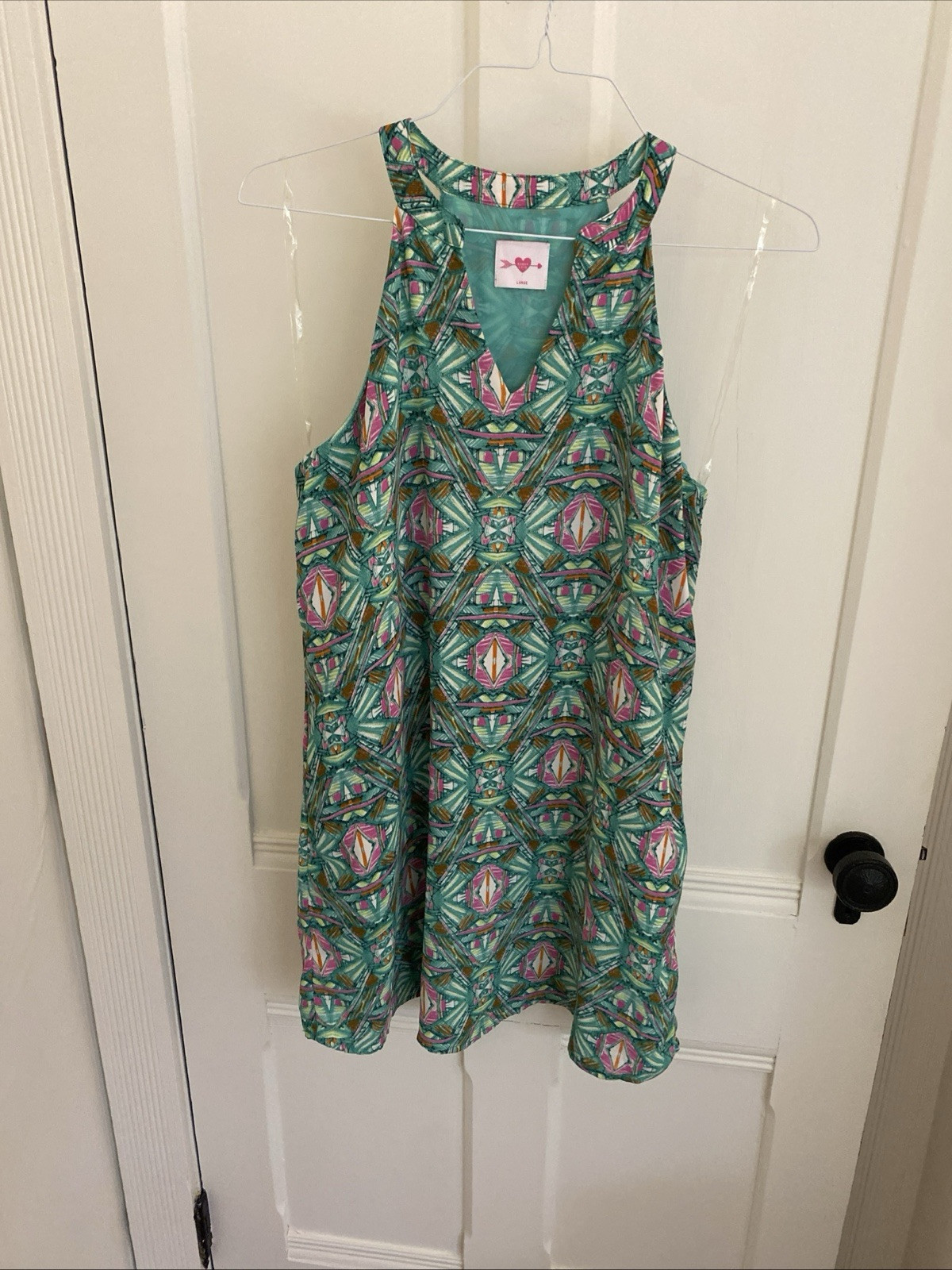 Buddy Love Dress Womens Large Knee Length Resort Beach Summer Lined Sleeveless
