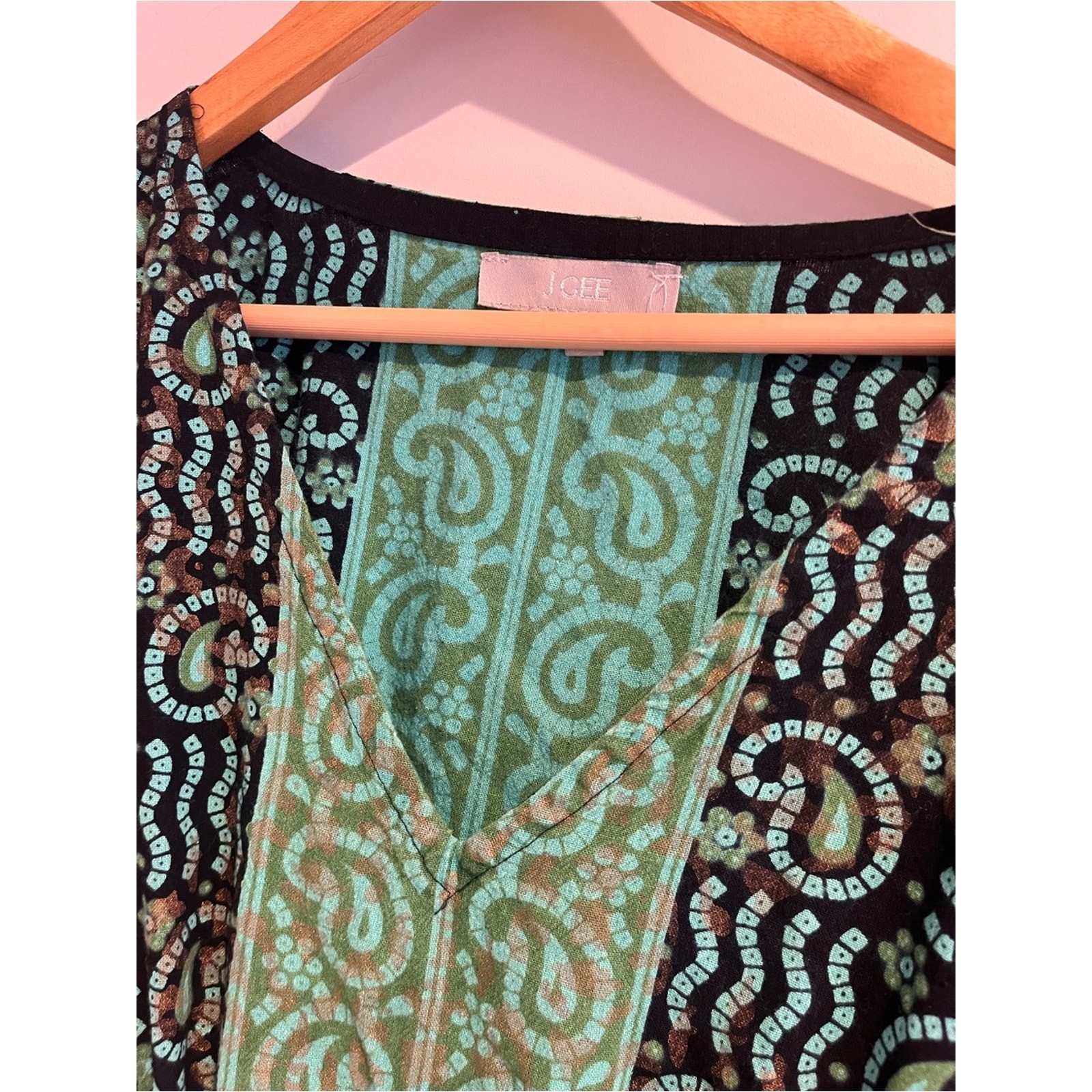 Batik Caftan Dress Lounge Wear Boho Patio Kaftan J Gee Ethnic Artsy Maxi Coverup