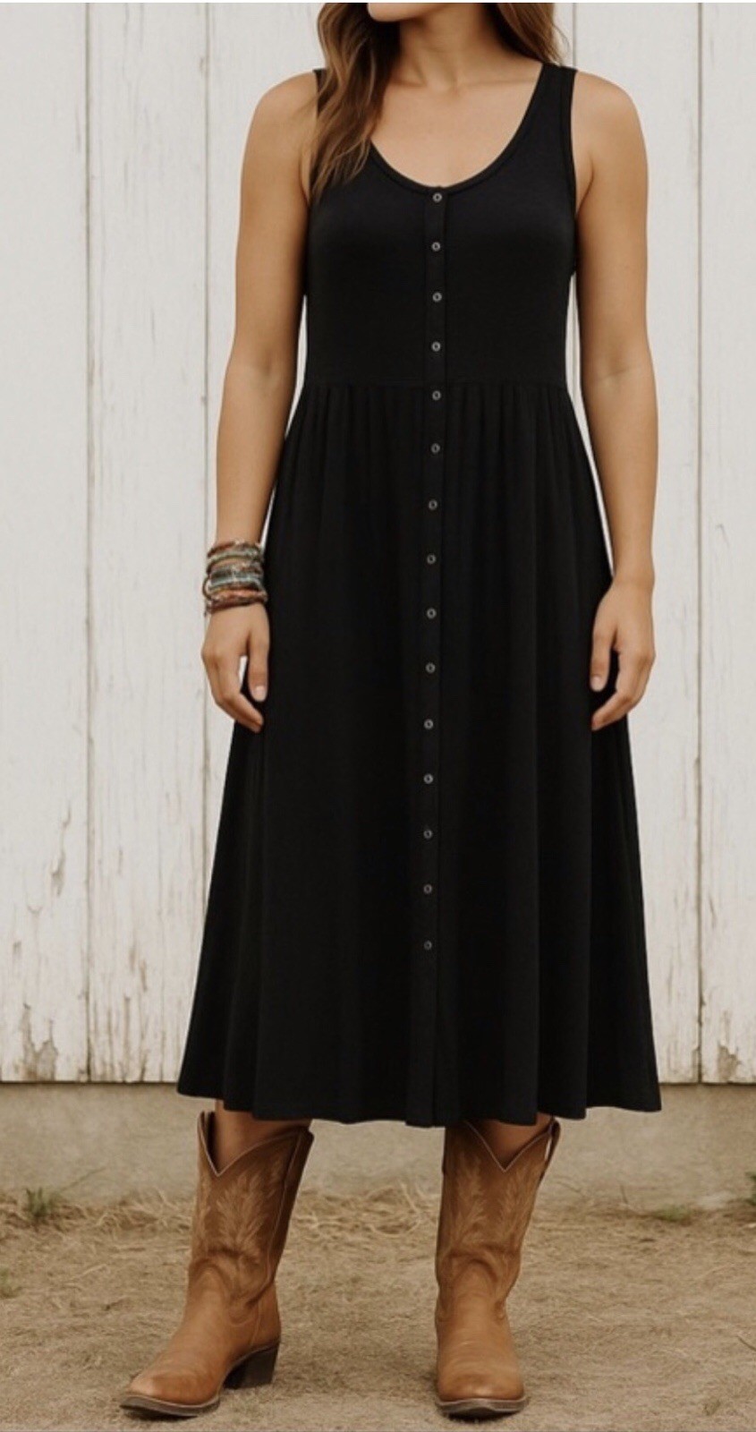 FRYE Woman Sleeveless Maxi Black Dress