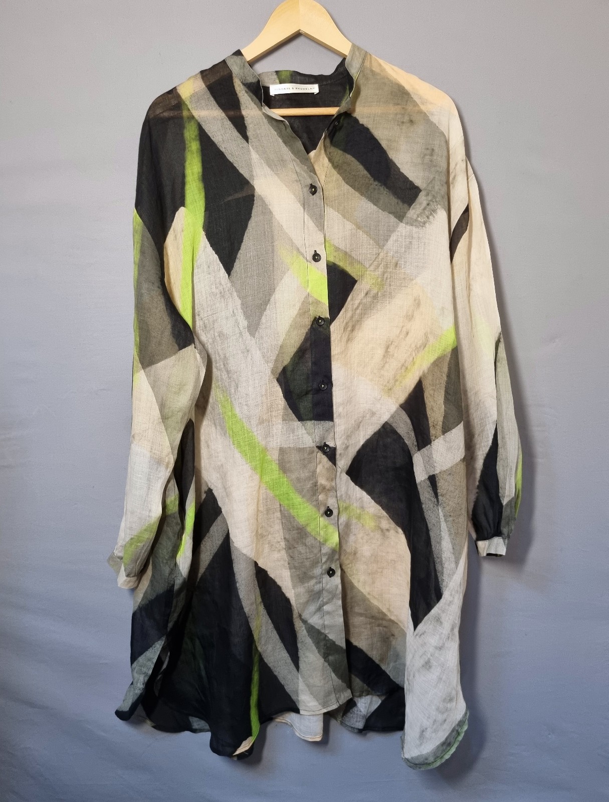 Hindahl & Skudelny Shirt Dress Size L Avant Garde Lagenlook Oversized